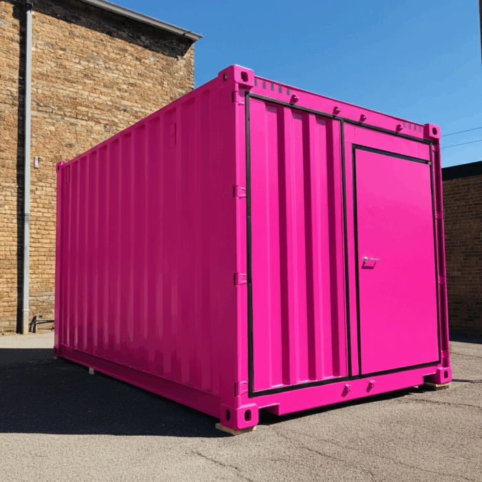 10ft Pink Container with Roll-Up Door