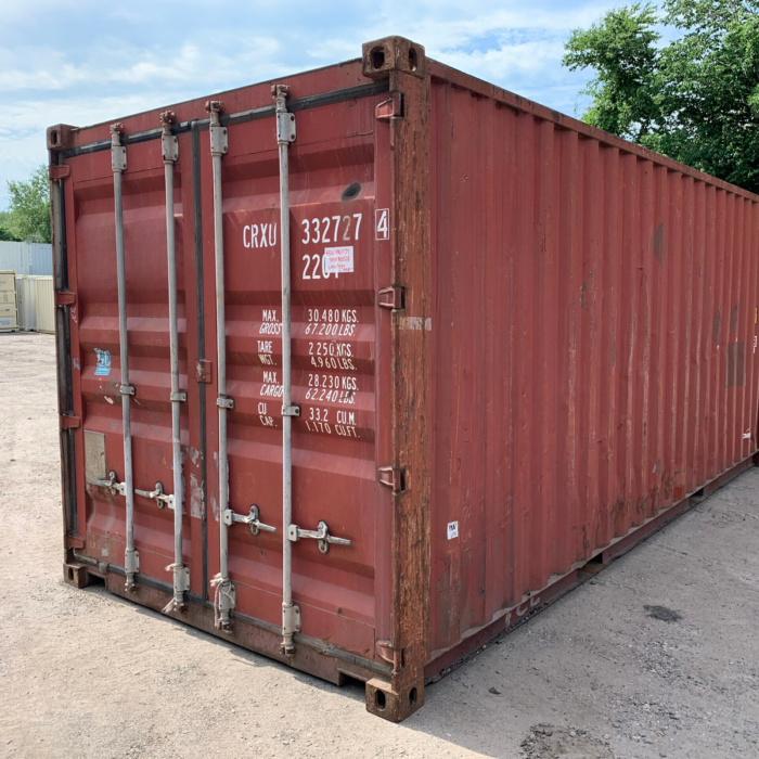 20ft x 8ft x 8.5ft Tall Used Shipping Storage Container Wind and Watertight Bricks