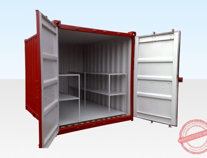 10 x 8ft Flat Floor Bunded Store