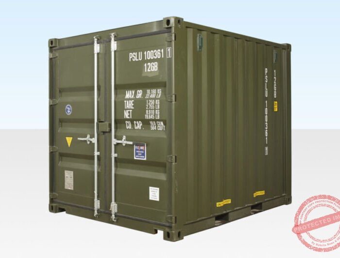 10ft x 8ft Shipping Container (One Trip) Green (RAL 6007)