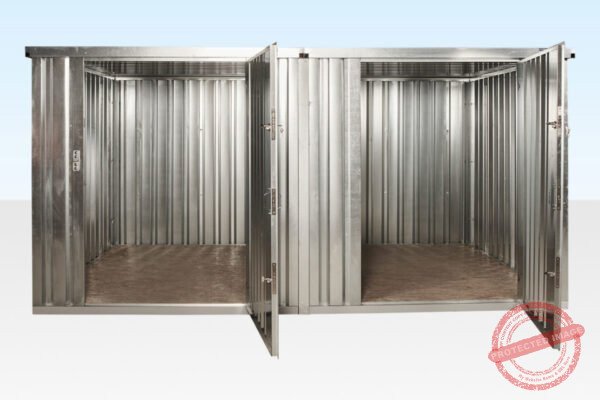 3M X 4.2M Side Linked Flat Pack Container Bundle (Galvanised)