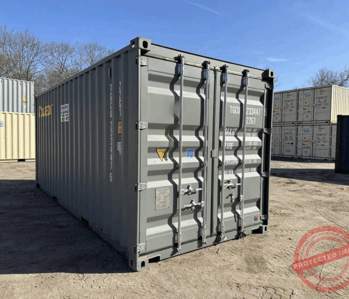 20′ x 8′ x 8.5′ Tall– New Shipping/Storage Container – Wind and Watertight – Gray