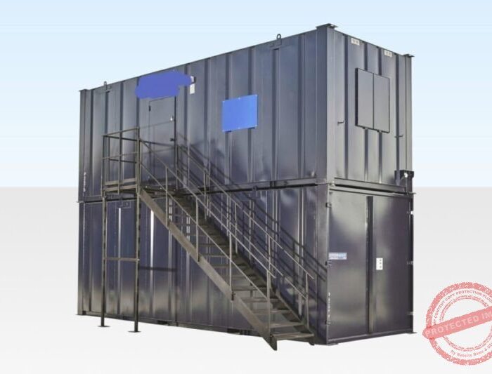 Steel Staircase With Landing & Handrails