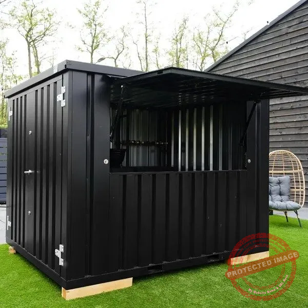 Flat Pack Container 3×2 Xl Meters Black Ral 9005