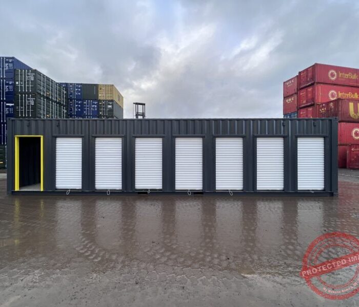 40ft High Cube Multi-Store Container – 7-Bay Self Storage Unit