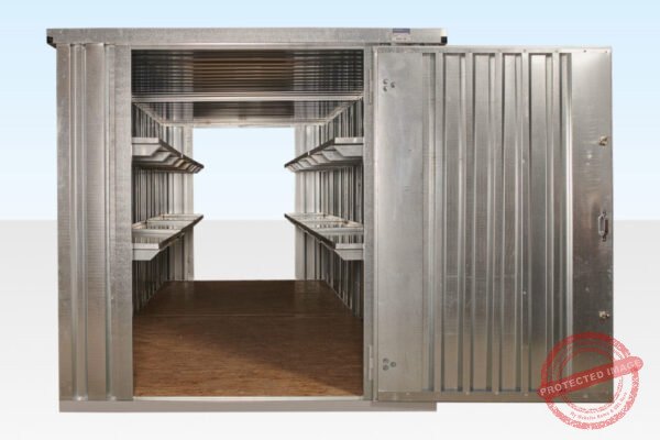 6M X 2.1M End Linked Flat Packed Container Bundle (Galvanised)