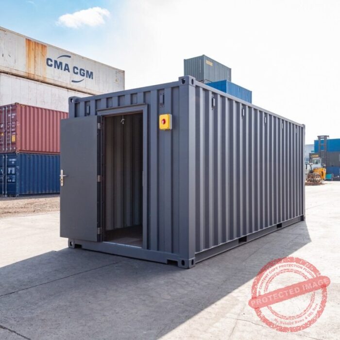 Enhanced 20ft Standard Shipping Container – Grey Finish