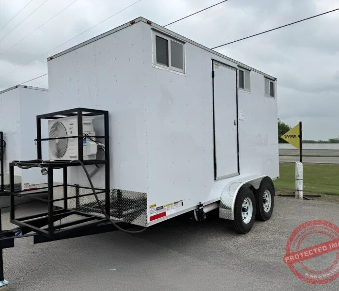 7′ x 14′ Upscale 2 Station Portable Restroom Trailer
