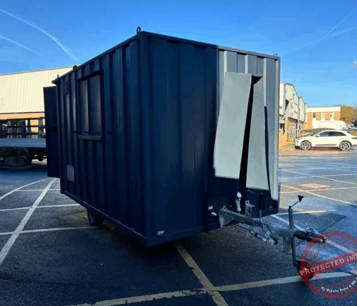 12ft by 8ft mobile container with generator excellent condition towable