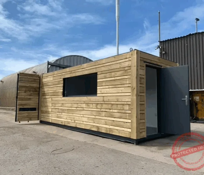 20ft x 8ft Clad Shipping Container T.V. Bar