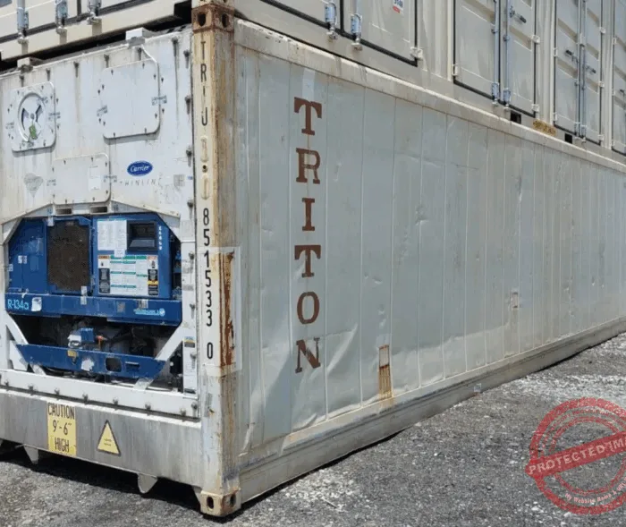 Working 40ft Refrigerated High Cube Reefer Container 2010 Carrier Thinline Used