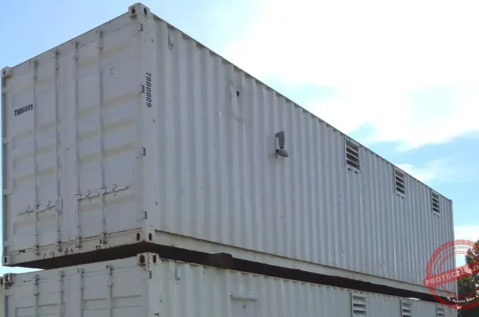 40 ft Container Shop – Climate Controlled Office + Inventory Storage / Racking