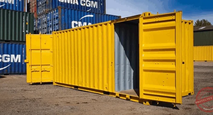 20×8 Container With Side Door to store room With Secure anti vandal Lock Boxes