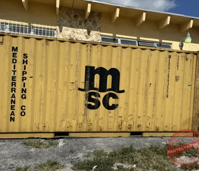 Used 20ft Conex Shipping / Storage Container – Yellow/Gold – Priced to Sell!